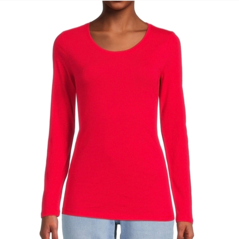 Bright Red Long Sleeve Top By No Boundries Size XXXL (3XG)